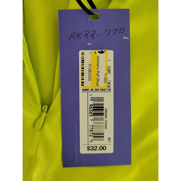 Women's Long Sleeve Blouse - Future Collective with Kahl Neon Size M - Picture 4 of 7